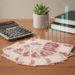 Billetes de 100 pesos mexicanos apilados, simbolizando la protección del capital contra la inflación.