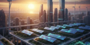 Panel solar y turbina eólica en México, simbolizando la inversión en energía renovable