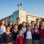 Estudiantes mexicanos sonrientes beneficiados por subsidios federales educación 2026