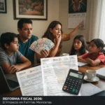 Familia mexicana preocupada por el impacto de la reforma fiscal 2026 en sus finanzas